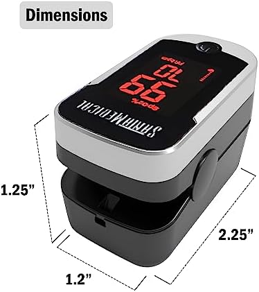 Deluxe SM-110 Finger Pulse Oximeter with Carry Case and Neck/Wrist Cord