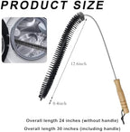 Radiator Cleaner Brush, 30 Inches Flexible Radiator Duster Cleaning Brush with Wood Handle, Radiator Coil Cleaning Brush Vent Cleaner for Vehicle Refrigerator Dryer (Half Bristle)