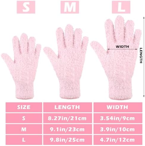 Patelai 3 Pairs Microfiber Plant Dusting Gloves Leaf Cleaning Gloves for Indoor Plants, Blinds, Furniture, House(Green Yellow, Blue, Pink,Medium)