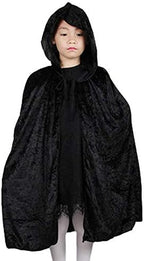 Kids Halloween Christmas Costumes Cape Velvet Hooded Cosplay Party Cloak Devil Witch Wizard Robe