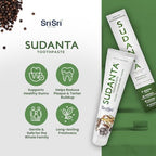 Sri Sri Tattva Sudanta Herbal Toothpaste – SLS Free & Fluoride Free Natural Ayurvedic Toothpaste for Strong Teeth, Healthy Gums & Oral Care – 200 g (1 Pack)