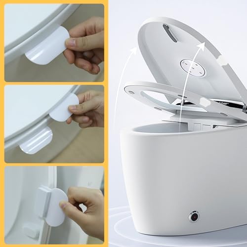 4 Pcs Toilet Seat Lifter, Self Adhesive Toilet Cover Lifter, Handle Avoid Touching Toilet Lid, Toilet Tabs to Lift Seat for Office, Home Bathroom, Hotel, School