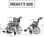 Wheelchairs Lightweight Manual Self Propelled Wheelchair with Quick Release Sports Wheels and Hand Brakes Folding Transport Wheelchair for aldults Lightweight