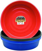 Little Giant® Plastic Utility Pan | Feed Pan | Durable & Versatile Livestock Feeding Bucket | Made in USA | 3 Gallon | Blue