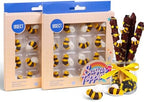 Royal Icing & Candy Bee Sprinkles - 32pcs Cake Decoration Set for Cupcakes, Macarons & Cakecicles - Perfect for Bee & Spring Themed Parties