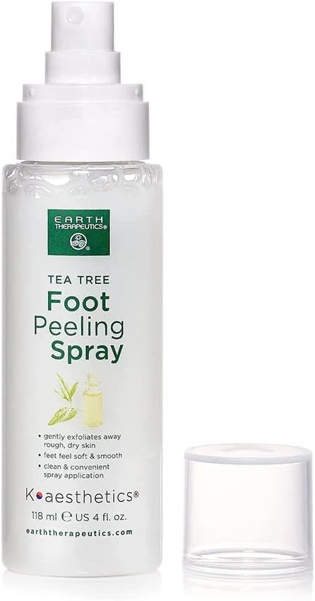 Earth Therapeutics Tea Tree Foot Peeling Spray – Convenient Spray for Buffing Away Calluses – Soothing Botanicals with Australian Tea Tree Oil – Exfoliate Dry Rough Skin