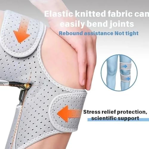 Ergonomic Knee Stabilizer Pad Power Knee Brace Joint Support,Adjustable Knee Stabilizer Pads, Protective Gear Booster with Powerful Springs for Men/Women weak Legs, Arthritis, Meniscus Tear Pain