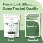 Micro Ingredients Organic Spirulina Supplement, 720 Tablets (4 Month Supply), No Filler & Non-GMO, Rich in Vegan Protein, Vitamins & Prebiotics, Premium Spirulina Pills