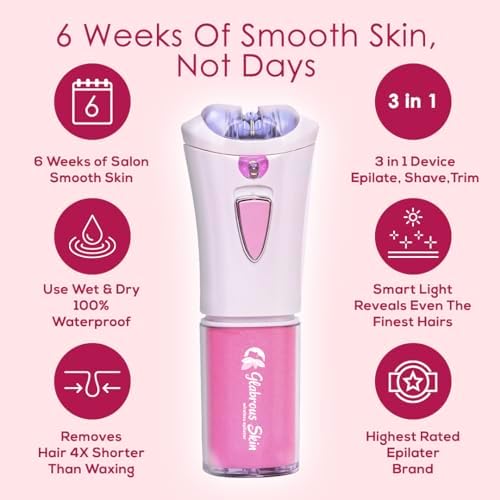Glabrouse Skin Epilator, Glabrous Skin Hair Remover for Face - Look Glamorous with Glabrousskin Hair Removal