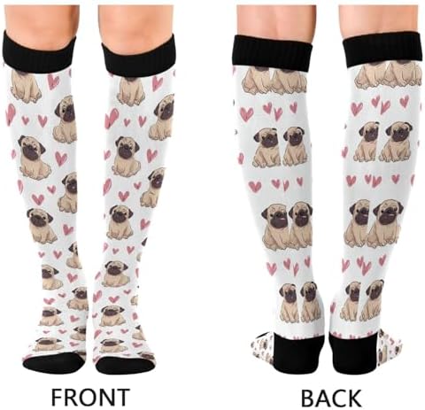 Wusikd Milk Cow Compression Socks for Women and Men Circulation Flowers Long Socks for Athletic Running 2