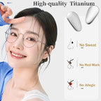 Screw-in Metal Glasses Nose Pad 2Pairs, Anti-Slip Titanium Glasses Nose Pieces, Replacement Nose Pieces Pads for Glasses Sunglasses with Screws and 3-in-1 Screwdriver(S,Gold)