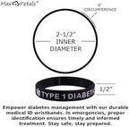 Type 1 Diabetic Insulin Dependent Medical Alert ID Silicone Bracelet Wristbands