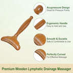 Lymphatic Drainage Massager, Wooden Massage Tools, Body Gua Sha Paddle. Wood Lymphatic Drainage Tool for Maderoterapy Muscle Release Pain Relief Trigger Point Deep Tissue Anti-cellulite 6.1×3.5”