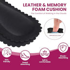 High Heel Cushion Inserts for Women - Bukihome 3/4 Invisible Insoles Prevent Feet from Sliding Forward - Shock & Sweat Absorption - Comfort Shoe Pads for High Heels Sandals Flats,Black,Size M