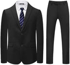 Mens Suits Classic fit 2 Piece 2 Button Formal Tuxedo Jacket Suits Pants Set for Wedding Business Prom