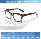 6 Pack Reading Glasses for Women Blue Light Blocking Computer Square Readers with Spring Hinge (Mix Color-1, 2.00, x)