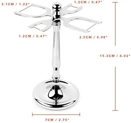 JTLB Classic 4 Prong and Brush Stand,Simple, Colorful and Tough,Shaving Brush Holder Stand Tool, Shaving Accessories for Man (15.3 * 7cm)