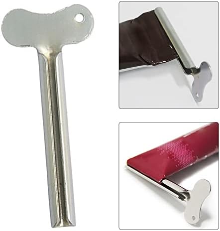 2 Pcs Toothpaste Squeezer, Stainless Steel Toothpaste Tube Squeezer, Key Cream Squeezing Paint Squeezer Tube Squeezer Tool, Money Saving Bathroom Tools(Silver)