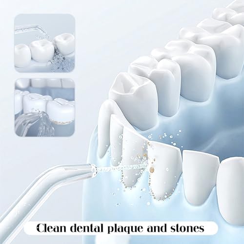 Quacc 2pcs Replacement Classic Jet Tips, Water Flosser Replacement Tips, Compatible with WaterPik Flosser WP-100 WP-250 WP-450 WP-560 WP-660 WP-811 WP-861W WP-900 WP-940 WP-950 (Blue and Grey)