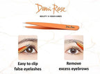 Pointed Tweezers - High Carbon Stainless Steel Fine Point Precision Tweezers for Ingrown Hair Removal - Perfectly Aligned Hand Filed Sharp Tweezer - Needle Nose Tweezers (Orange)