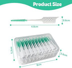 Dental Floss Picks Soft Silicone interdental Brush, Braces Brush, Floss Picks for Teeth, Disposable interdental Brush, Suitable for Cleaning Teeth Health(Green, 160pcs)