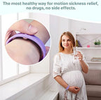 Hion Motion Sickness Bracelets Sea Sickness Wristbands for Motion Sickness/Morning Sickness/Pregnancy Nausea Anti Nausea Wristband Acupressure Nausea Bands Motion Sickness Bands(Beryl+Pink