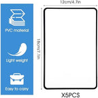 5PCS Full Page Magnifying Glass for Reading, 3X Lightweight Flat Optical Fresnel Lens Page Magnifying Glass Rectangular Handheld Magnifier for Seniors Low Vision Reading Small Patterns Maps and Books