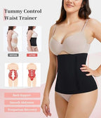 AOSBOEI Waist Trainer Shapewear Tummy Control Waist Cincher Girdle Body Shaper Postpartum Recovery Belt Belly Band Wrap