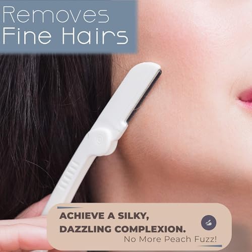 Jasclair Dermaplaning Razor (9 Count) – Face Razors for Women for Peach Fuzz, Eyebrow Shaping & Gentle Exfoliation – At Home Facial Shaver for Smooth Skin & Flawless Makeup Prep