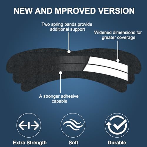 Nasal Strips for Snoring - Extra Strength Nose Strips for Breathing - Nose Tape for Sport, Work and Sleep - Anti Snoring Strips Help Stop Snoring (Black-100 PCS)
