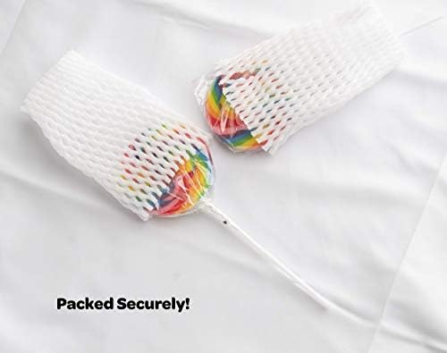 Bulk 48 Large Rainbow Lollipops -None Broken-Set of 24 Rainbow Swirl Suckers & 24 Twisty Unicorn Pops 3 Inch, Party Favors, Decorations, Carnival Lollipos (Unbreakable Secured Packing 48 Pieces)
