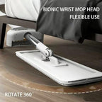 Wet Dry Flat Microfiber Mop for Hardwood Floors, 6 Washable Pads Included, 360° Swivel Mop for Home Kitchen Tile & Laminate Floors