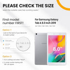 Timecity Case for Samsung Galaxy Tab A 8.0 2019 SM-T290/ T295/ T297, Full-Body Protective Case with Screen Protector, Swivel Stand/Handle Shoulder Strap Case for Kids Students, Black