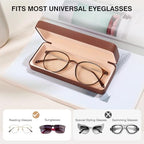 Marvolia Glasses Case Hard Shell Square Large Eyeglasses Case PU Leather Protective Case for Sunglasses Eyeglasses