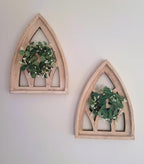LSKYTOP Artificial Eucalyptus Leave Wreath Faux Kitchen Cabinet Candle Rings Wreath with White Berries for Door Wall Window Decor,9Inch/PC