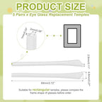 PATIKIL Eye Glass Replacement Temples, Silicone Anti-Slip Eyeglass End Tips Glasses Retainers for Rectangle Sunglasses Temple