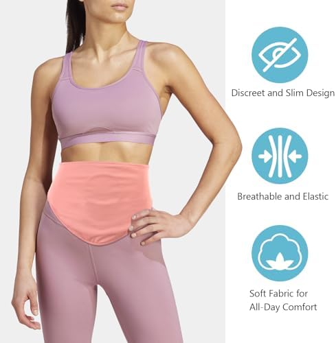 Ostomy Belt | Ostomy Bag Cover | Ostomy Wrap for Sport & Swimming | Ostomy Support Belts for Men & Women | Colostomy Bag Cover Belt | Inner Pocket to Hold Ostomy Pouch, S, Pink
