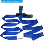 PATIKIL Carrying Strap with Handle, Cross Style Adjustable Nylon Belt for Moving Lifting Boxes Grocery Luggage, Blue