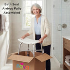 NOVA Heavy Duty Shower Chair 500 lb Capacity – Bath Seat for Seniors & Handicap, Adjustable Height, Aluminum Frame, Non-Slip Feet, Handheld Shower Holder, Fully Assembled
