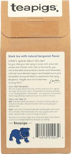 Teapigs Whole Leaf Tea (Earl Grey Strong, 15 Temples)