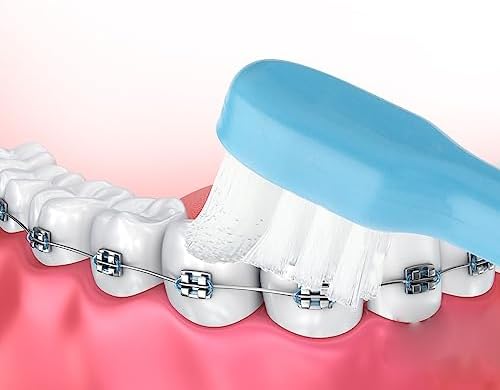 2 Pieces Tuft Toothbrush Small Head End Tapered Interdental Interspace Nursing Soft Tiny Toothbrush Orthodontic Periodontal Dental Products(Blue + Green)