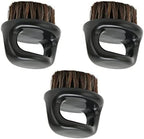 3Pcs Men Beard Brush, Burr Free Beard Care Brush for Styling Cleansing and Exfoliating, Comfortable Using Shaving Brush with Round Handle, Practical Facial Beard Cleaning Brush
