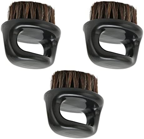 3Pcs Men Beard Brush, Burr Free Beard Care Brush for Styling Cleansing and Exfoliating, Comfortable Using Shaving Brush with Round Handle, Practical Facial Beard Cleaning Brush