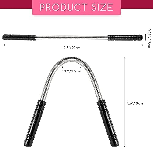 2 Pieces Facial Hair Remover Spring Eyebrow Face Epilator Threading Tool Remove Hair from Upper Lip, Chin, Cheeks and Neck for Women Girls or Men (Black)