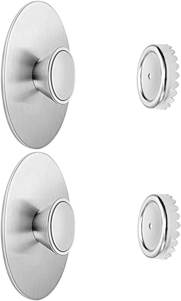 2Pcs Magnetic Soap Holder Self Draining, Stainless Steel Soap Savers for Shower Wall, Easy Clean Magnetic Soap Dishes for Bar Soap, Wall Mount Soap Tray for Shower Bathroom Kitchen