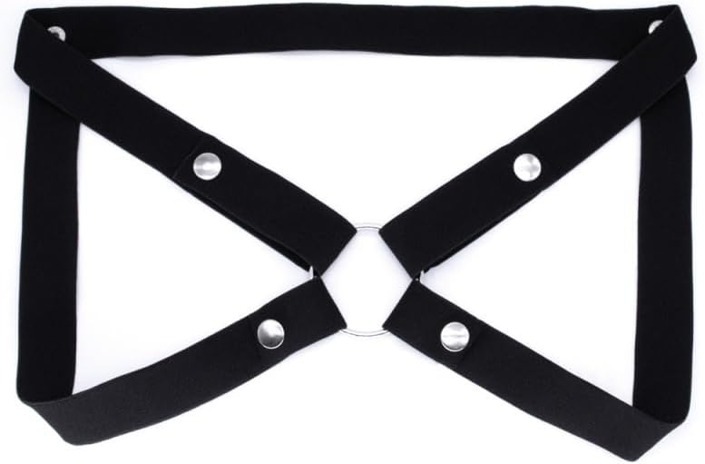Adjustable Men's Chastity Belt Anti-Fall Auxiliary Chastity Cage Condom Chastity Lock. (4-Black)