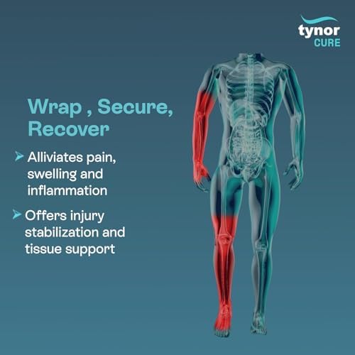 T.y.n.o.r. Tynocrepe Cotton Elastic Crepe Bandage, 10cm x 4m, Compression Support for Hand Knee Leg Wrist, Beige