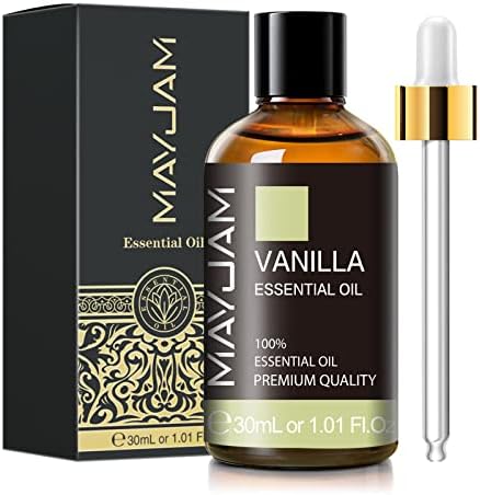 Vanilla Essential Oil 30ml/1.01fl.oz, MAYJAM Premium Vanilla Oils for Aromatherapy, Diffuser, Soap Making, Candle Making, Long Lasting Scents