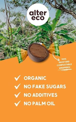 Alter Eco | Salted Caramel Truffles | 58% Pure Dark Cocoa, Fair Trade, Organic, Non-GMO, Gluten-Free Dark Chocolate Truffles | 20 Truffles