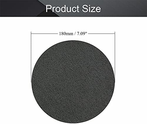 Utoolmart 7 Inch Scrubber Scouring Pads 1000 Grits Drill Scuffing Disc Hoop and Loop Surface Conditioning Disc Replacement Scrub Pads Gray 6Pcs